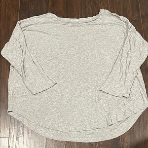 LOFT Light Gray Long Sleeve Top